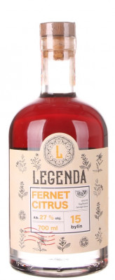 Legenda Fernet Citrus bylinný likér 27% 0,7L, liker
