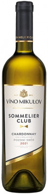 Víno Mikulov Sommelier Club Chardonnay 0,75L, r2021, nz, bl, su