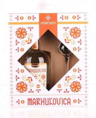 Marsen Marhuľovica Traditional alk.42% + pohár 0,5L, ovdest, DB