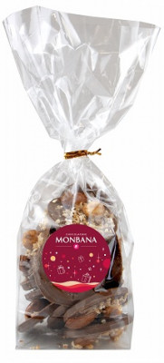 Monbana Dukátiky z mliečnej čokolády s karamelizovanými orechmi 120g 2023,mliecok