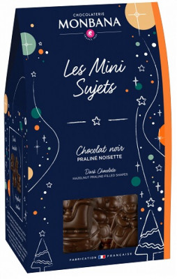 Monbana Les Mini Sujets Pralinky z horkej čokolády s lieskovoorieškovou náplňou, 130g 2023,tmacok