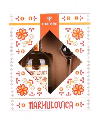 Marsen Marhuľovica Traditional alk.42% + pohár 0,5L, ovdest, DB