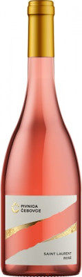 Pivnica Čebovce Saint Laurent Rosé 0,75L, r2023, ak, ruz, su