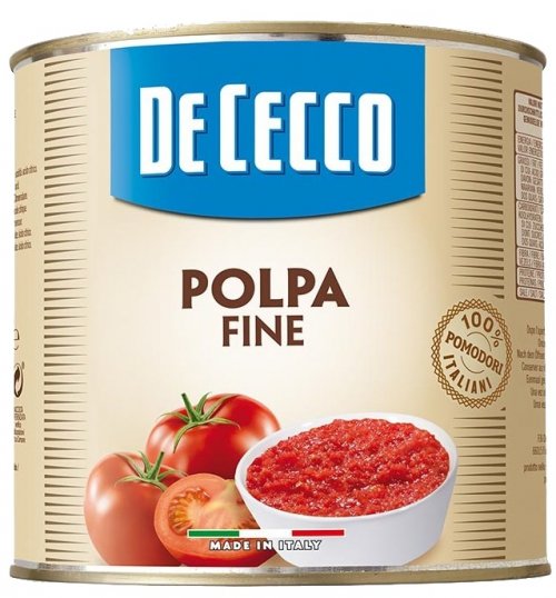 DE CECCO Polpa fine Paradajky drvené, jemné, pasterizované, 2,5 kg,ko