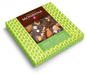 Monbana Comme Un Balade en Provence Horká čokoláda s mandľami a lieskovcami, 90g,tmacok