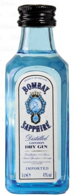 Bombay Sapphire London dry gin 47% 0,05L, gin