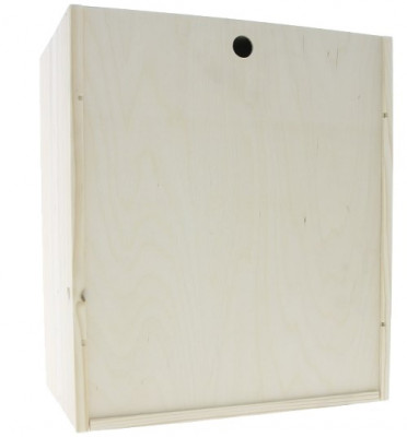 Drevený darčekový obal na 6 fliaš vína prírodná farba/BOX
