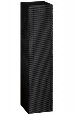 Darčeková krabica vlnitá lepenka čierna na 1 fľašu 385x92x95 mm