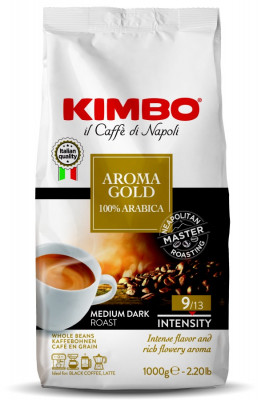 Kimbo Retail Aroma Gold 1000g, 100% Arabica,zrn, ochr