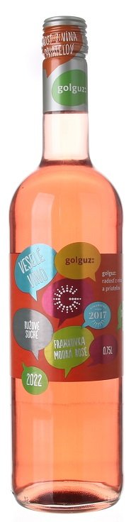 Golguz Veselé víno Frankovka modrá rosé 0,75L, r2023, ak, ruz, su, sc