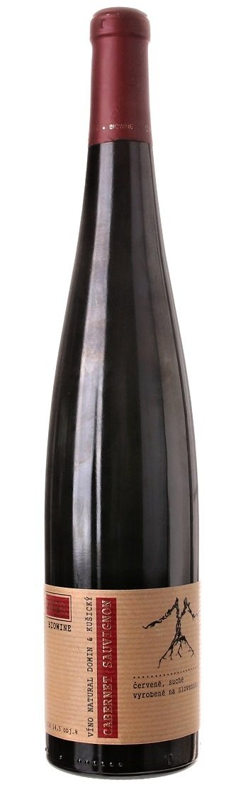 VÍNO NATURAL Domin & Kušický Cabernet Sauvignon BIO 0,75L, r2021, vzh, cr, su