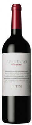 Rutini Apartado Gran Malbec 0,75L, r2021, cr, su