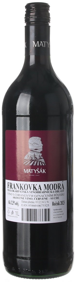 Matyšák Frankovka modrá 1L, r2023, ak, cr, su, sc