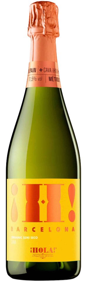 Hola! Organic Cava Barcelona Semi Seco 0,75L, DO, skt trm, bl, sese
