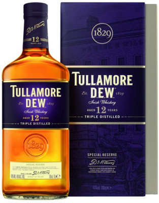 Tullamore Dew Irish whiskey 12r., 40% 0,7L, whisky, DB
