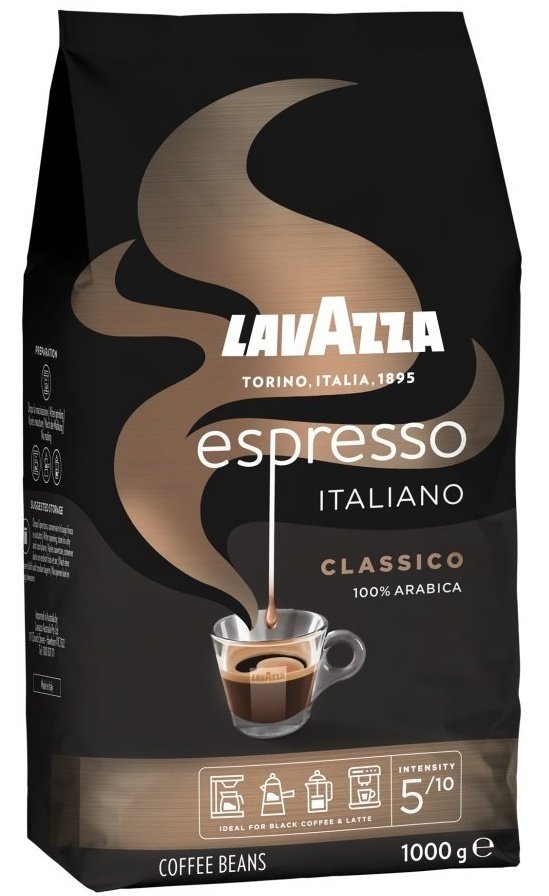 Lavazza Retail Espresso Classico 100% Arabica, 1000g,zrn, ochr