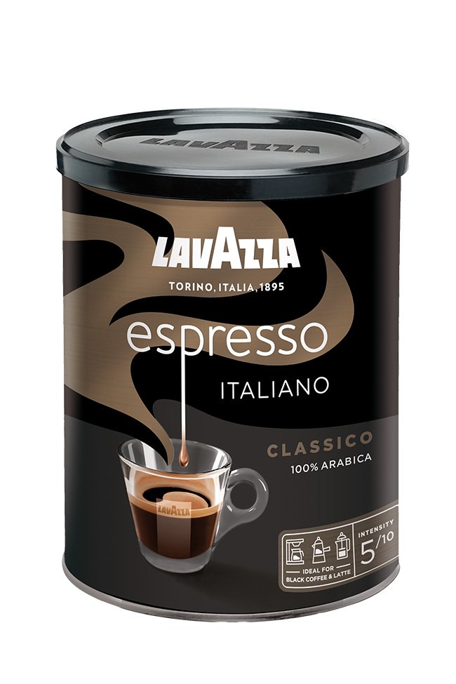 Lavazza Retail Espresso Classico 100 % Arabica, 250g,ml, plech