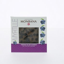 Monbana Mliečna čokoláda s čučoriedkami, 80g,mliecok