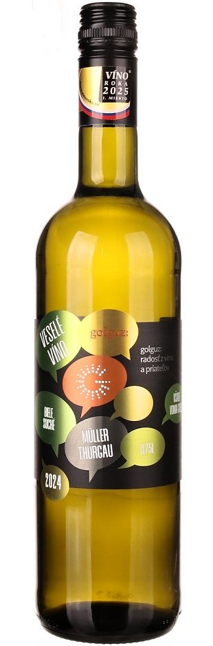 Golguz Veselé víno Müller Thurgau 0,75L, r2024, ak, bl, su, sc