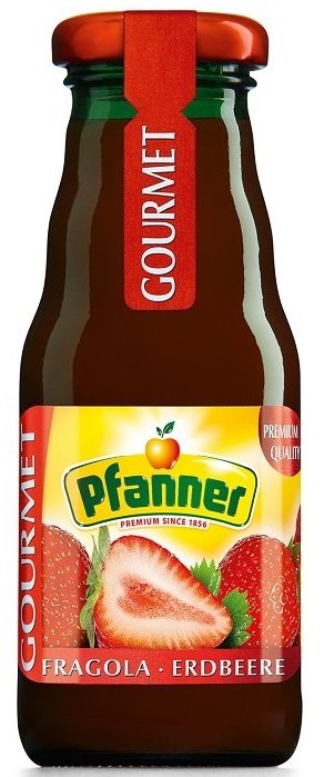 Pfanner Jahodový nápoj s jahodovou dreňou 200ml. sklo 0,2L, sklo