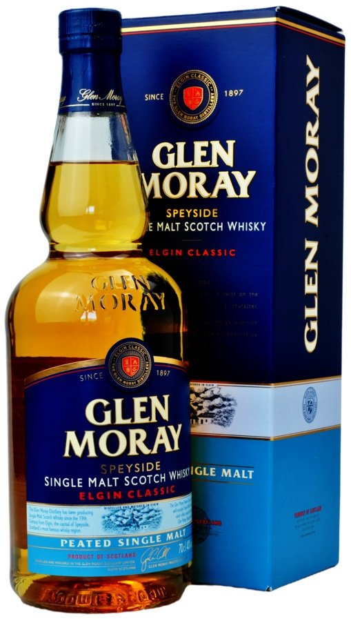 Glen Moray Elgin Classic Peated Single Malt whisky 40% 0,7L, whisky, DB