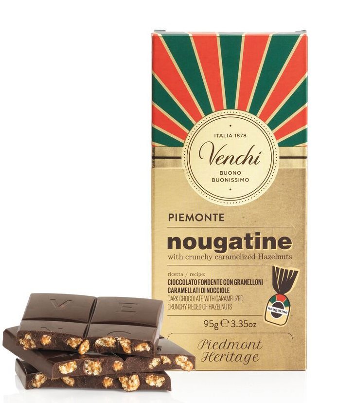 VENCHI Nougatine Horká čokoláda s karamelizovanými lieskovcami 95g,tmacok