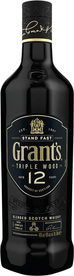 Grant´s 12YO Triple Wood whisky 40% 0,7L, whisky