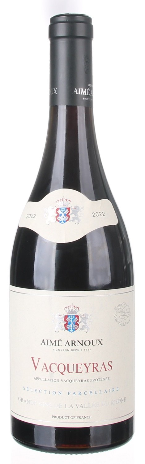 Arnoux & Fils Aimé Arnoux Vacqueyras Séléction Parcellaire Grands Vins de la Vallée du Rhone 0,75L, AOP, r2022, cr, su