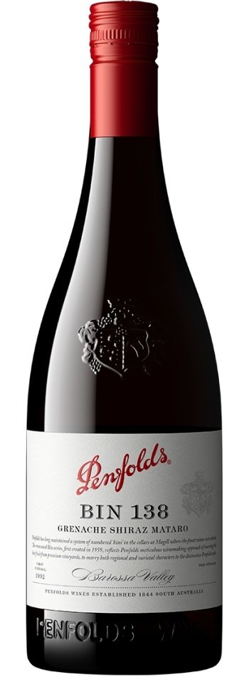 Penfolds BIN 138 Shiraz - Grenache - Mataro 0,75L, r2018, cr, su, sc