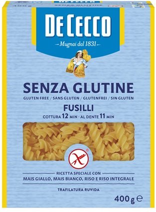 DE CECCO Bezgluténové cestoviny Fusilli 400g