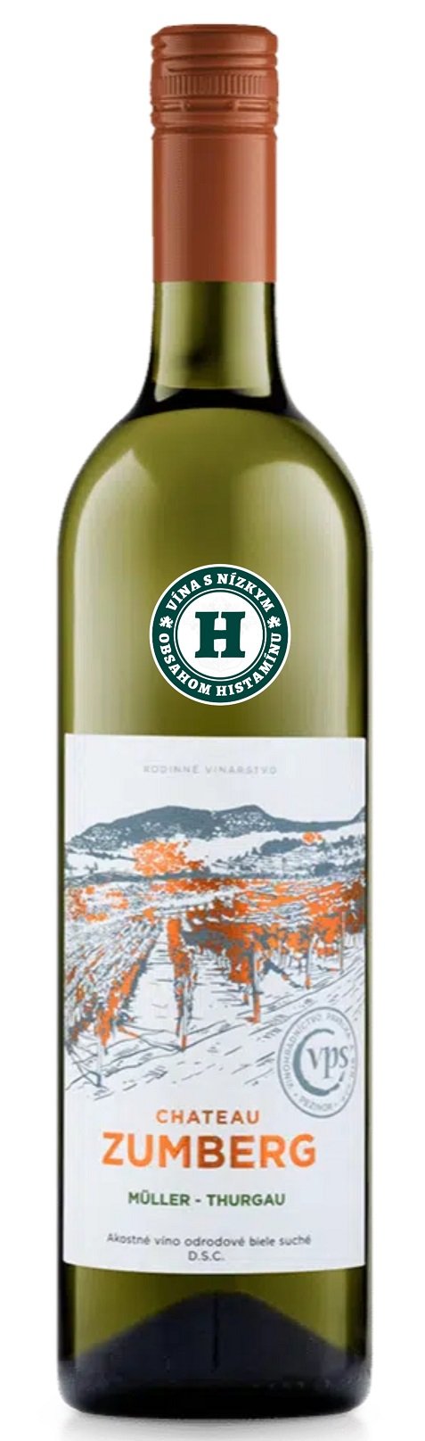 Pavelka Château Zumberg Müller Thurgau 0,75L, r2025, ak, bl, su, sc