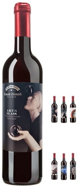 Šimák Zámok Pezinok Frankovka modrá Pinot Noir ART IN GLASS 0,75L, ak, cr, su