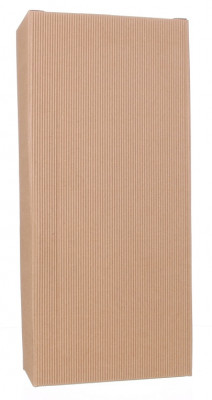 Darčeková krabica vlnitá lepenka natur na 2 fľaše 363x78x162 mm