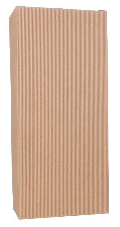 Darčeková krabica vlnitá lepenka natur na 2 fľaše 363x78x162 mm