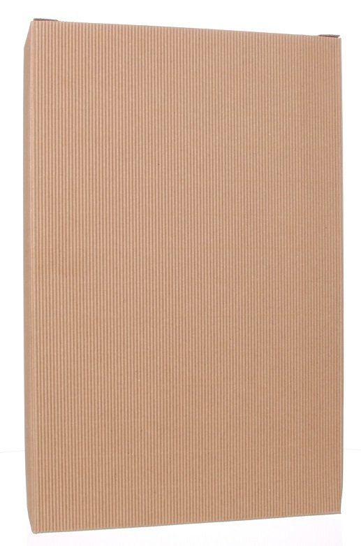 Darčeková krabica vlnitá lepenka natur na 3 fľaše 363x78x235 mm