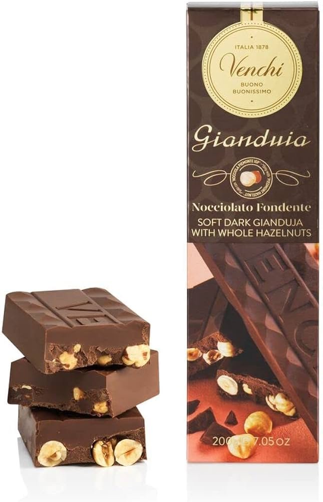 VENCHI GIanduia čokoládová tyčinka tmavá s lieskovými orieškami 200g,cok
