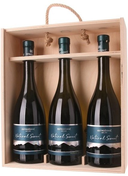 Ostrožovič Natural Sweet Muškát žltý, Lipovina, Furmint v DB, 3x0,75L (2,25L) 2,25L, bv, bl, sl, DB