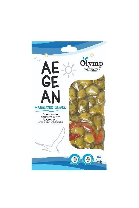 OLYMP Olymp Zelené olivy citrón-bylinky 250g,vako