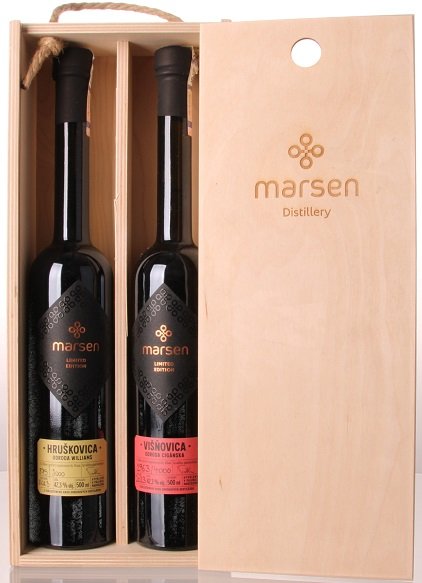 Marsen Hruškovica a Višňovica alk.42,3% 0,5L, ovdest, DB