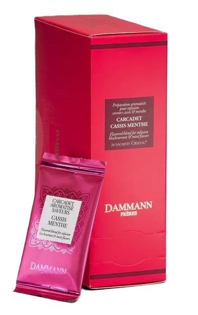 Dammann Fréres Sachets Carcadet Cassis Menthe 24 x 3 g,  9405,ovocaj, krsac HB