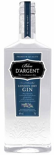 D´Argent bleu London dry 40% 0,7L, gin