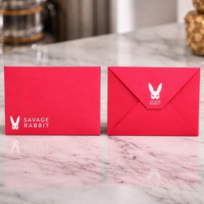 Savage Rabbit podväzok červený v obálke