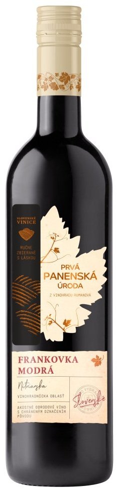 Slovenské vinice Frankovka modrá Panenská úroda 0,75L, r2024, ak, cr, su, sc