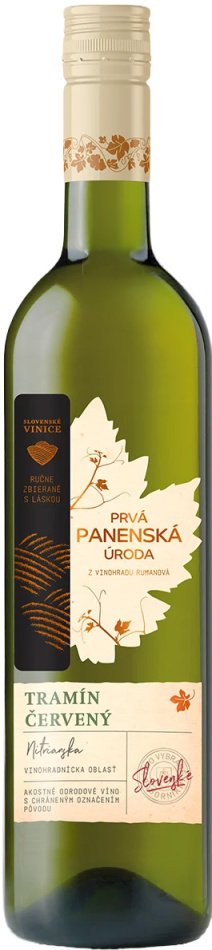 Slovenské vinice Tramín červený Panenská úroda 0,75L, r2024, ak, bl, su, sc