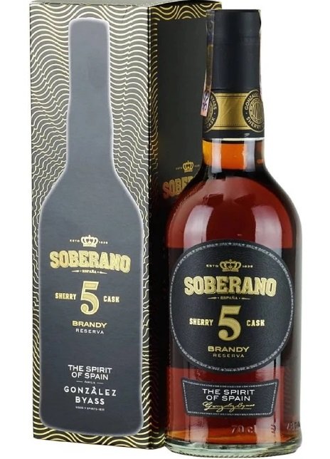 Soberano 5 Brandy Reserva 36% 0,7L, brandy, DB
