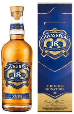 Chivas regal whisky 18 r. Gold Signature 40% 0,7L, whisky, DB