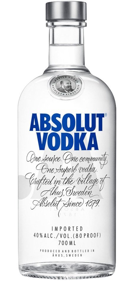 Absolut vodka 40% 0,7L, vodka