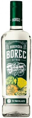Borec Borovička Citrus 38% 0,7L, destin