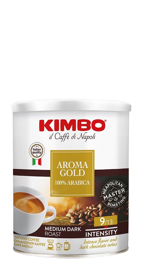 Kimbo Retail Aroma Gold 100% Arabica 250g, ml, plech, ochr