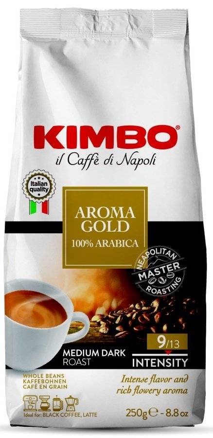 Kimbo Retail Aroma Gold 100% Arabica 250g,zrn, ochr
